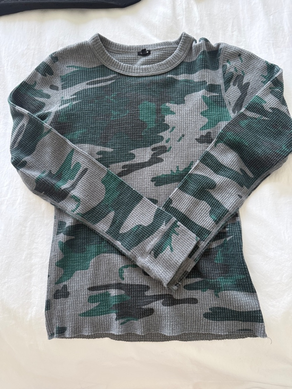 Women's Camouflage Thermal Crewneck long sleeve - Gray & Green
